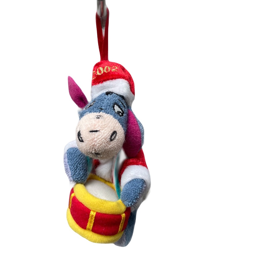 ❤️ DISNEY STORE 2002 EEYORE DRUMMER BOY STUFFED ORNAMENT